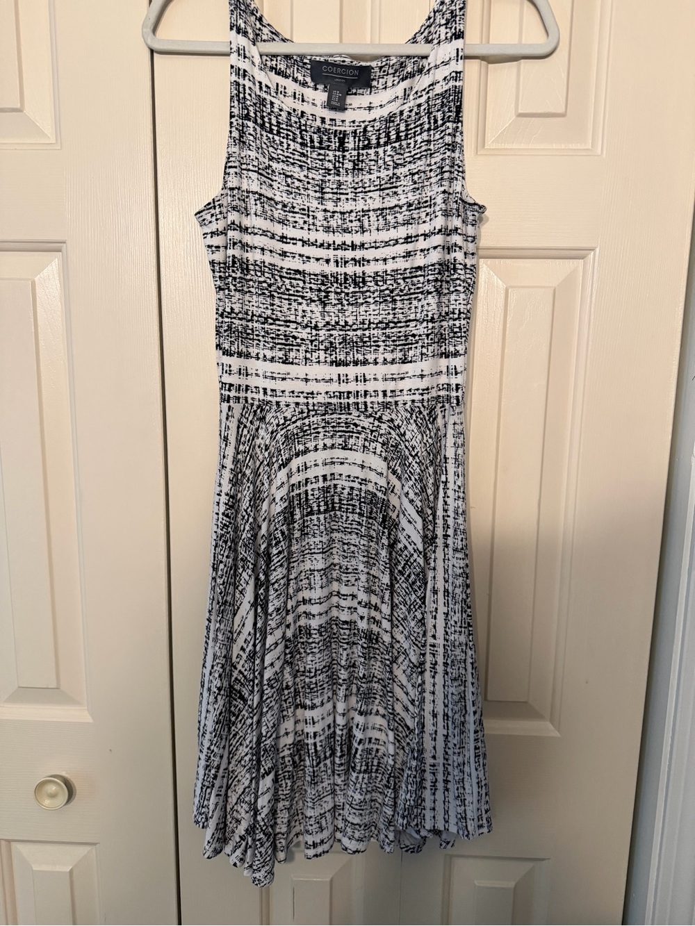 Black & White Patterned Tank Dress